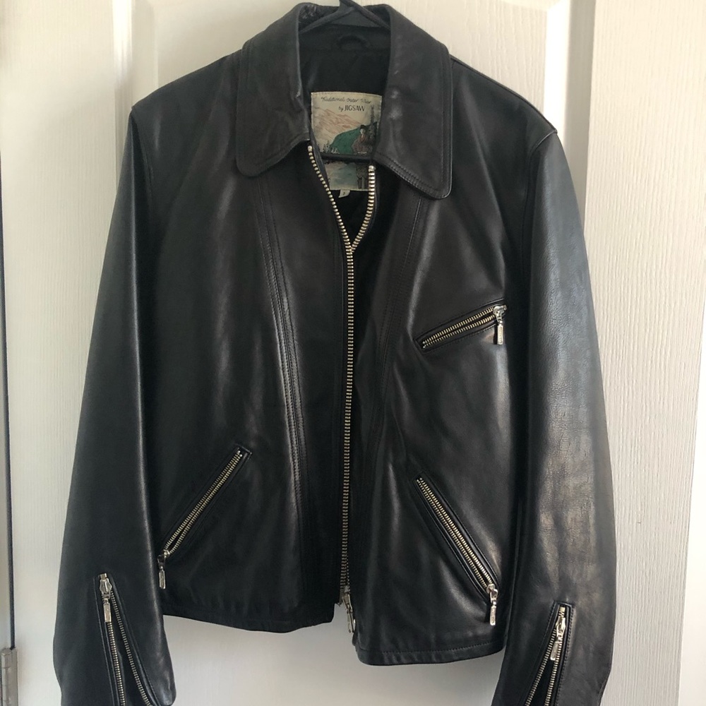 Jigsaw - women’s leather biker jacket